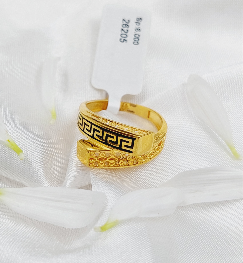 21K Gold Enamel Ring by Saeed Jewelry - Image 1