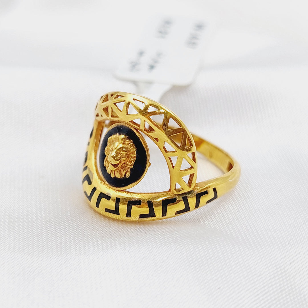 21K Gold Enamel Ring by Saeed Jewelry - Image 6