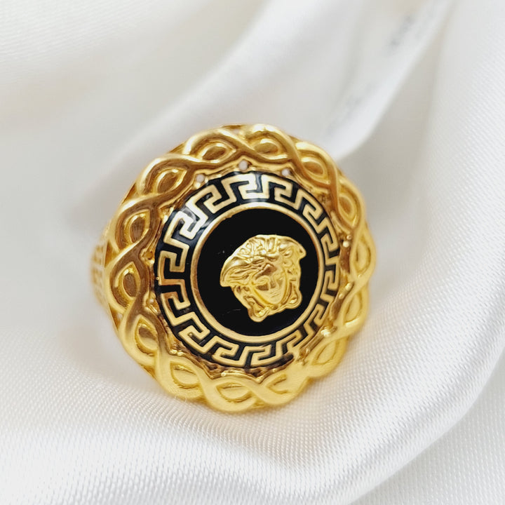 21K Gold Enamel Ring by Saeed Jewelry - Image 3