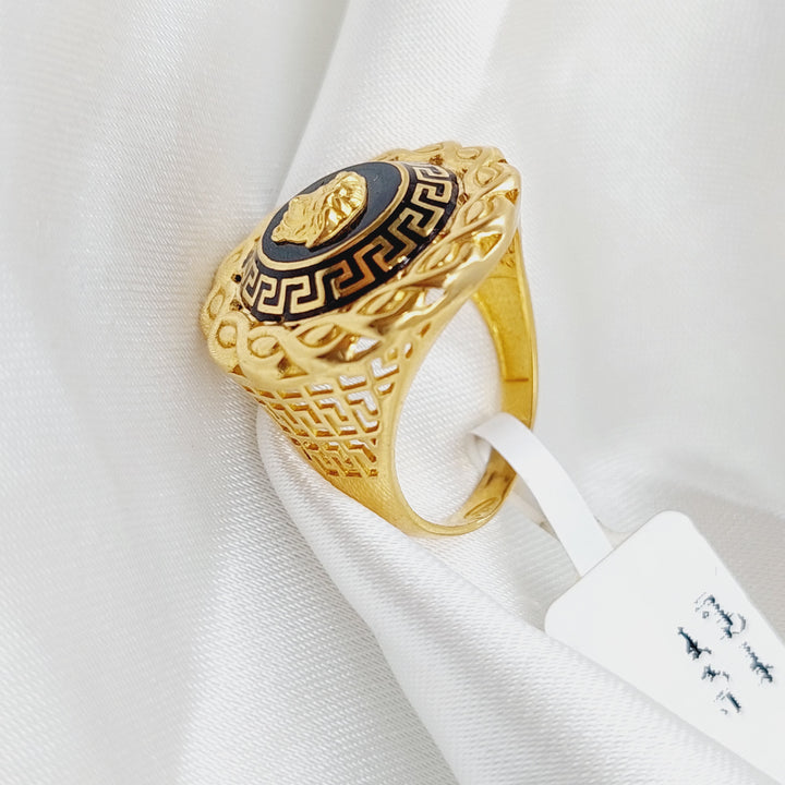 21K Gold Enamel Ring by Saeed Jewelry - Image 5