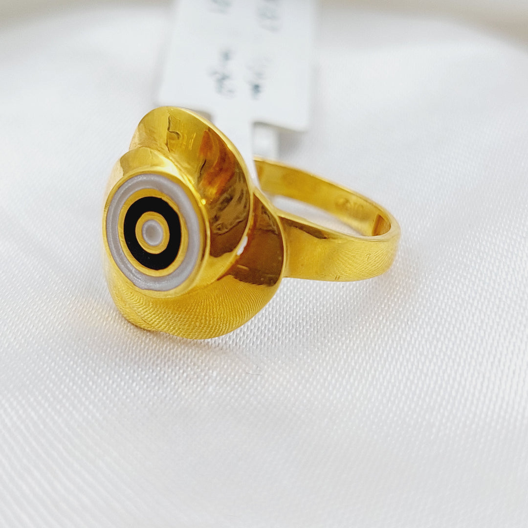 21K Gold Enamel Ring by Saeed Jewelry - Image 3