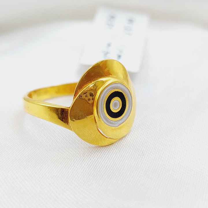 21K Gold Enamel Ring by Saeed Jewelry - Image 1