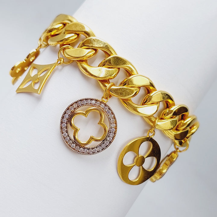 21K Gold 21K Enamel Clover Bracelet by Saeed Jewelry - Image 16