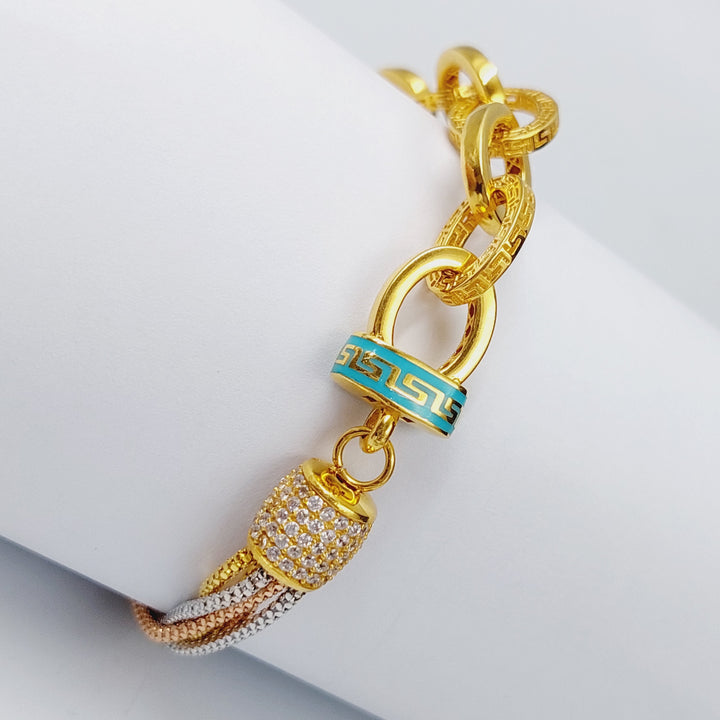 21K Gold Enamel colors Bracelet by Saeed Jewelry - Image 1