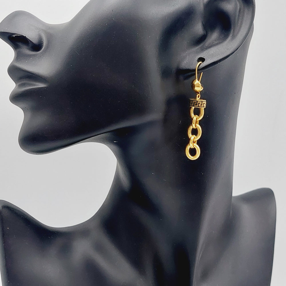21K Gold Enameled Earrings by Saeed Jewelry - Image 2