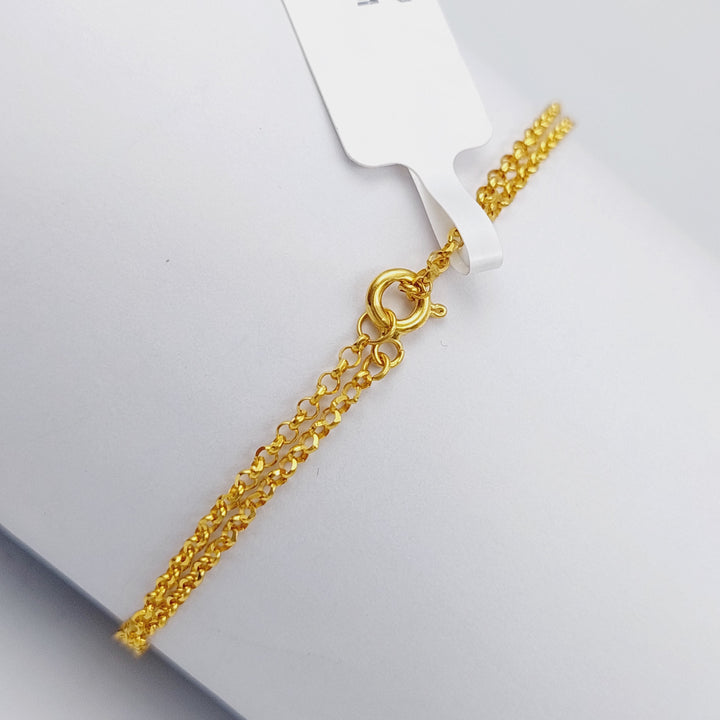 21K Gold Enamel's Heart Bracelet by Saeed Jewelry - Image 3