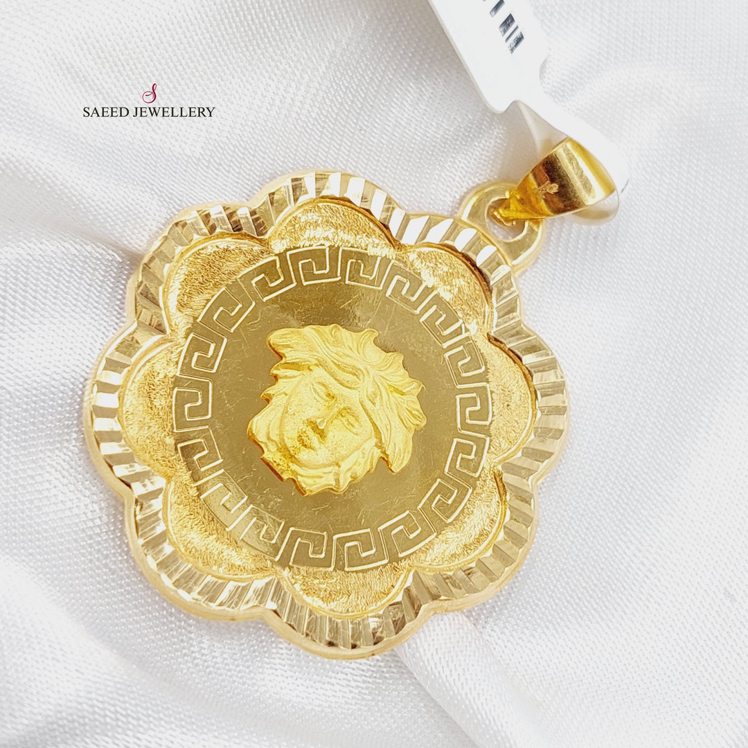 21K Gold Enamel's Pendant by Saeed Jewelry - Image 3