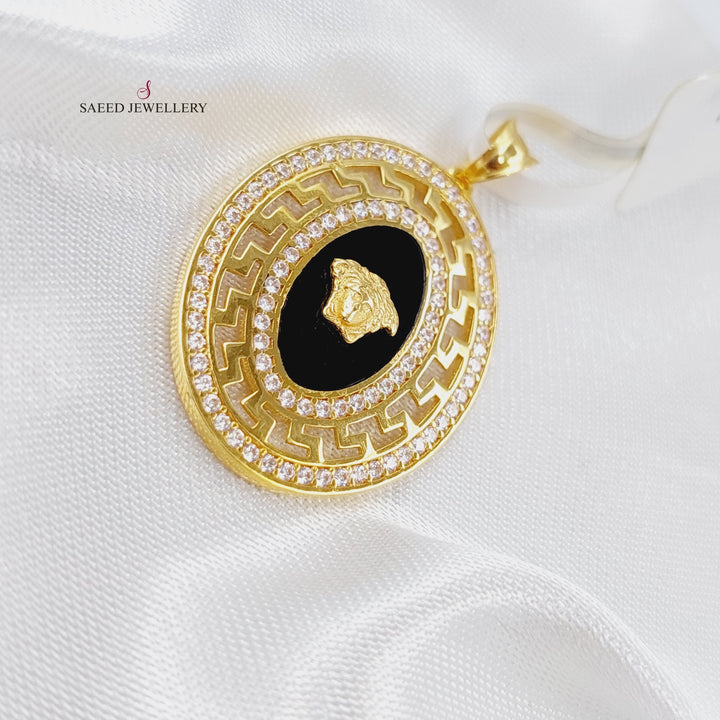 21K Gold Enamel's Pendant by Saeed Jewelry - Image 1