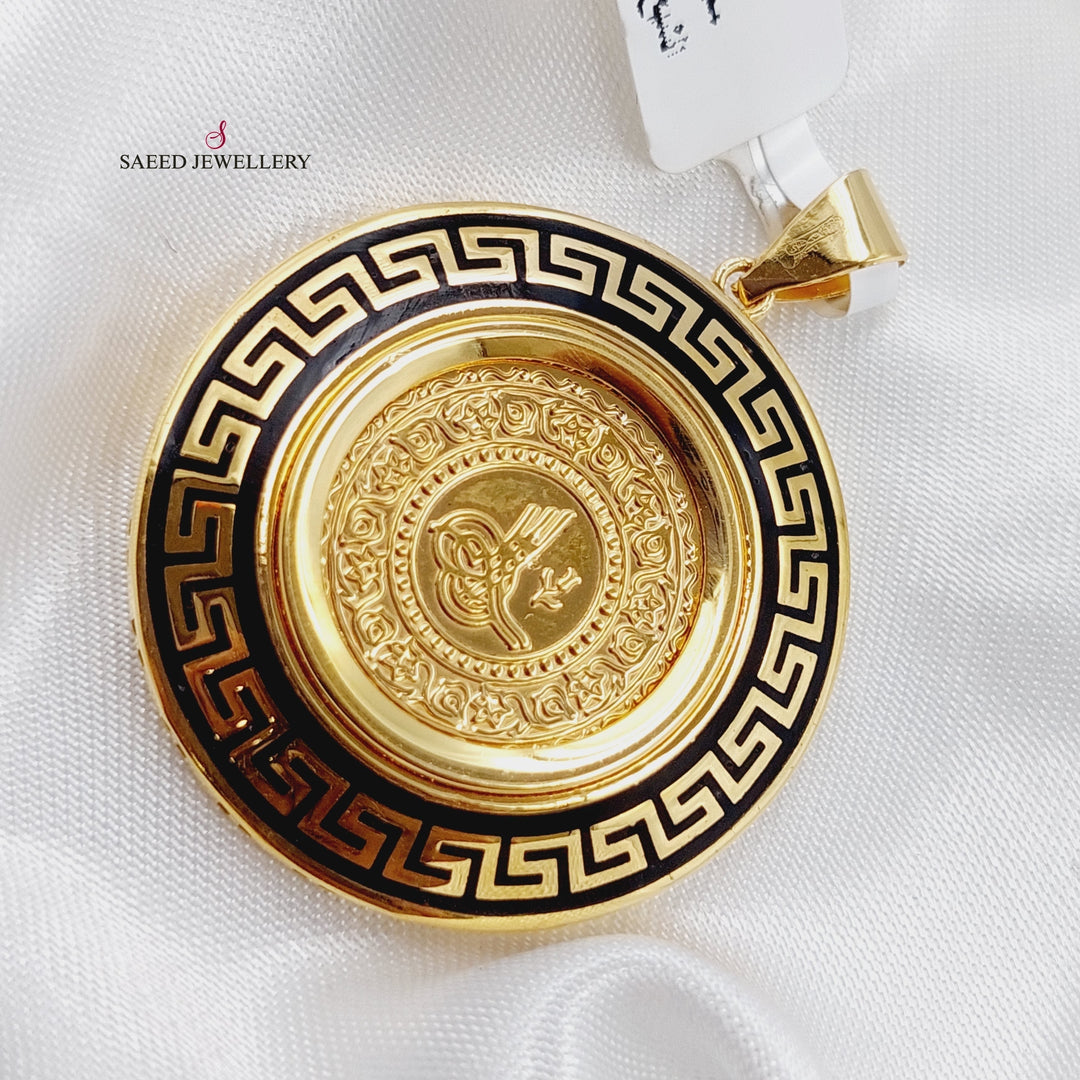 21K Gold Enamel's Pendant by Saeed Jewelry - Image 3