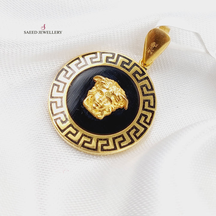 21K Gold Enamel's Pendant by Saeed Jewelry - Image 4