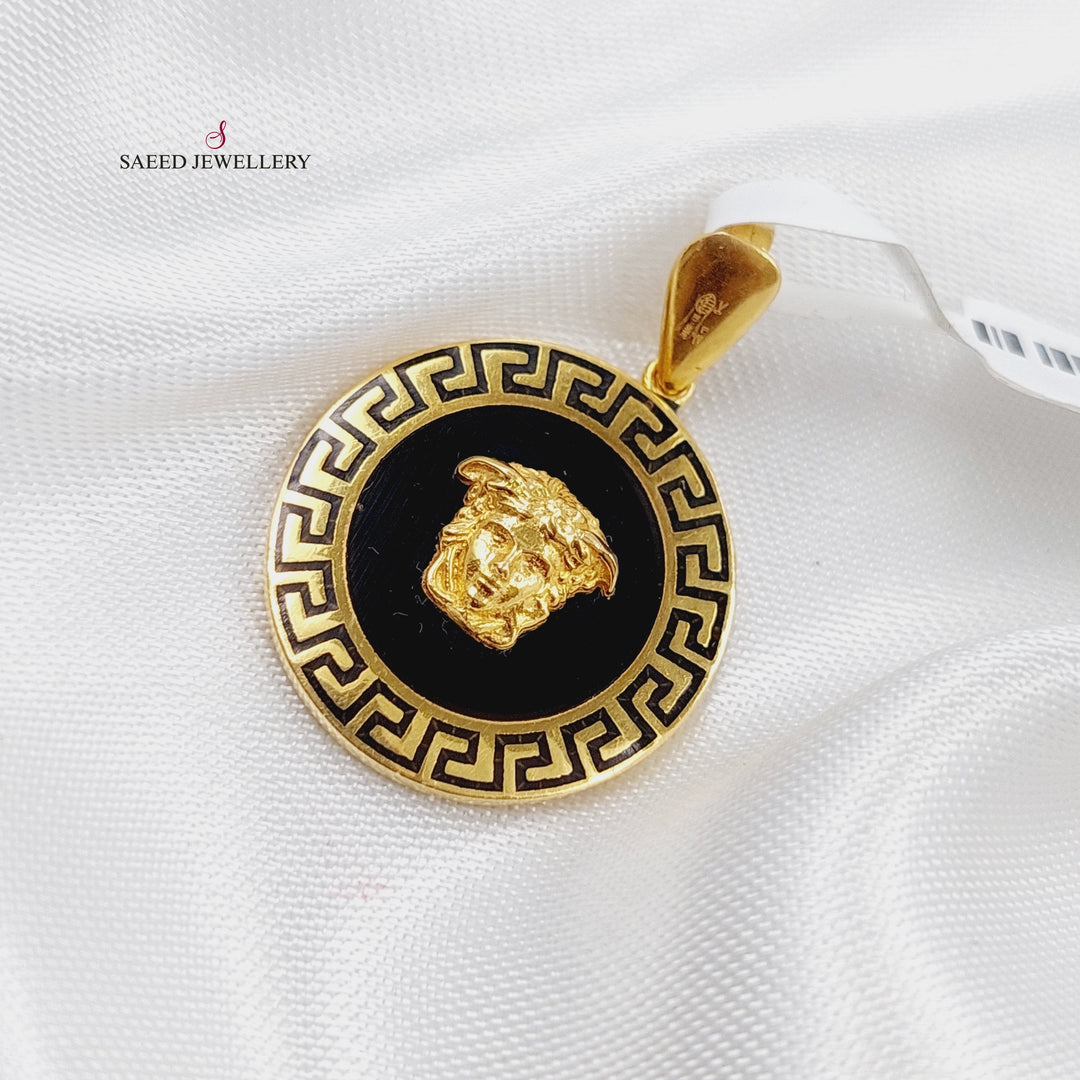 21K Gold Enamel's Pendant by Saeed Jewelry - Image 1