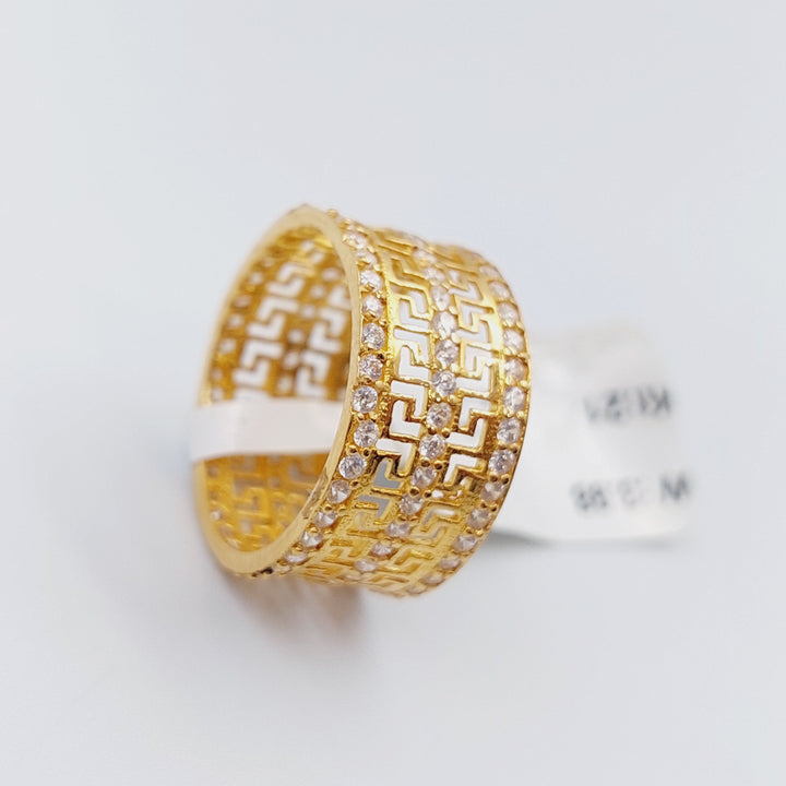 21K Gold Engraved Wedding Ring by Saeed Jewelry - Image 7