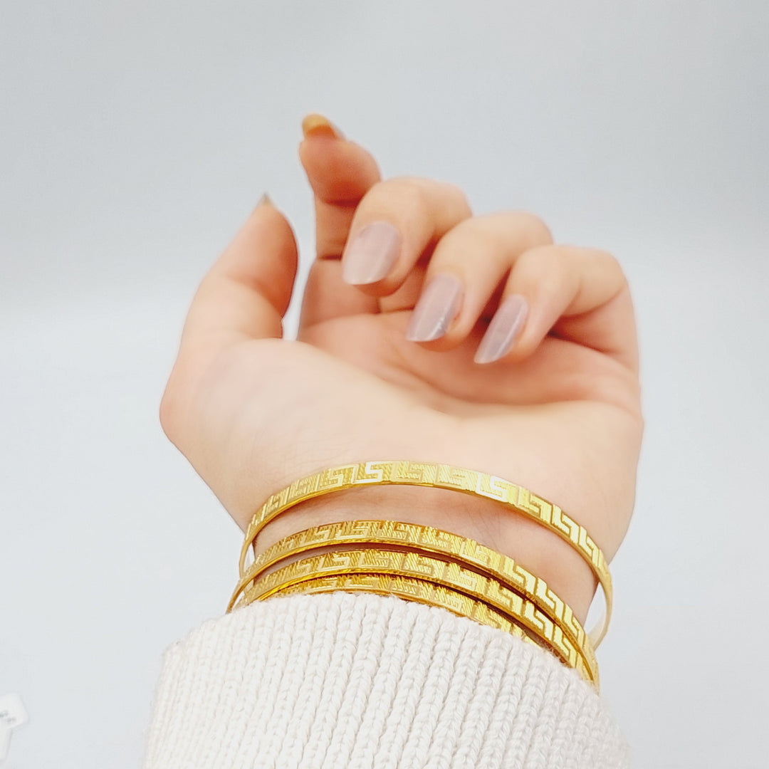 21K Gold Virna Bangle by Saeed Jewelry - Image 2