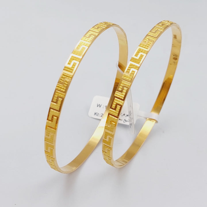 21K Engraving Engagement Ring Made of 21K Yellow Gold by Saeed Jewelry-25332