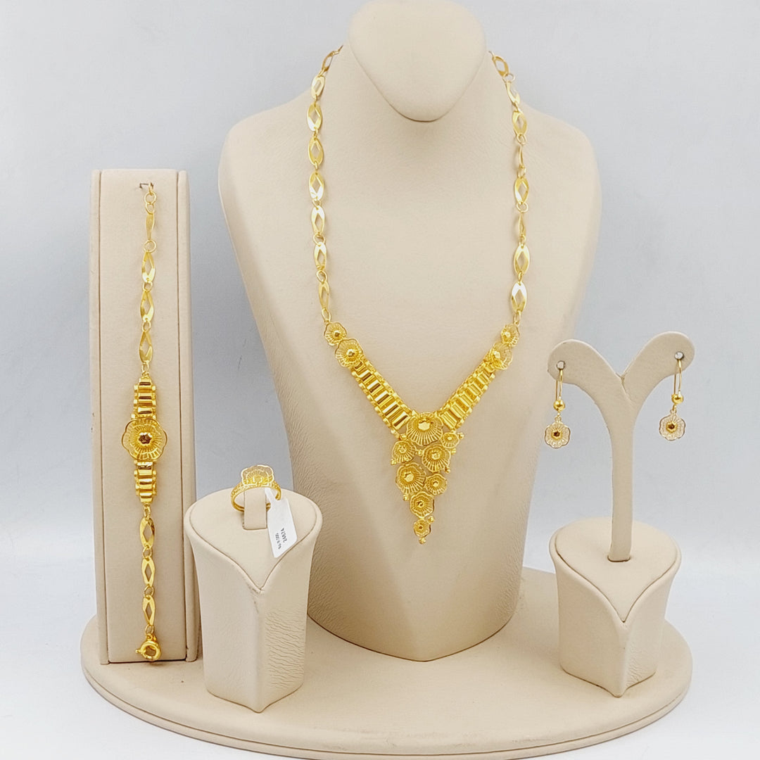 21K Gold Four Pieces Fancy Set by Saeed Jewelry - Image 1