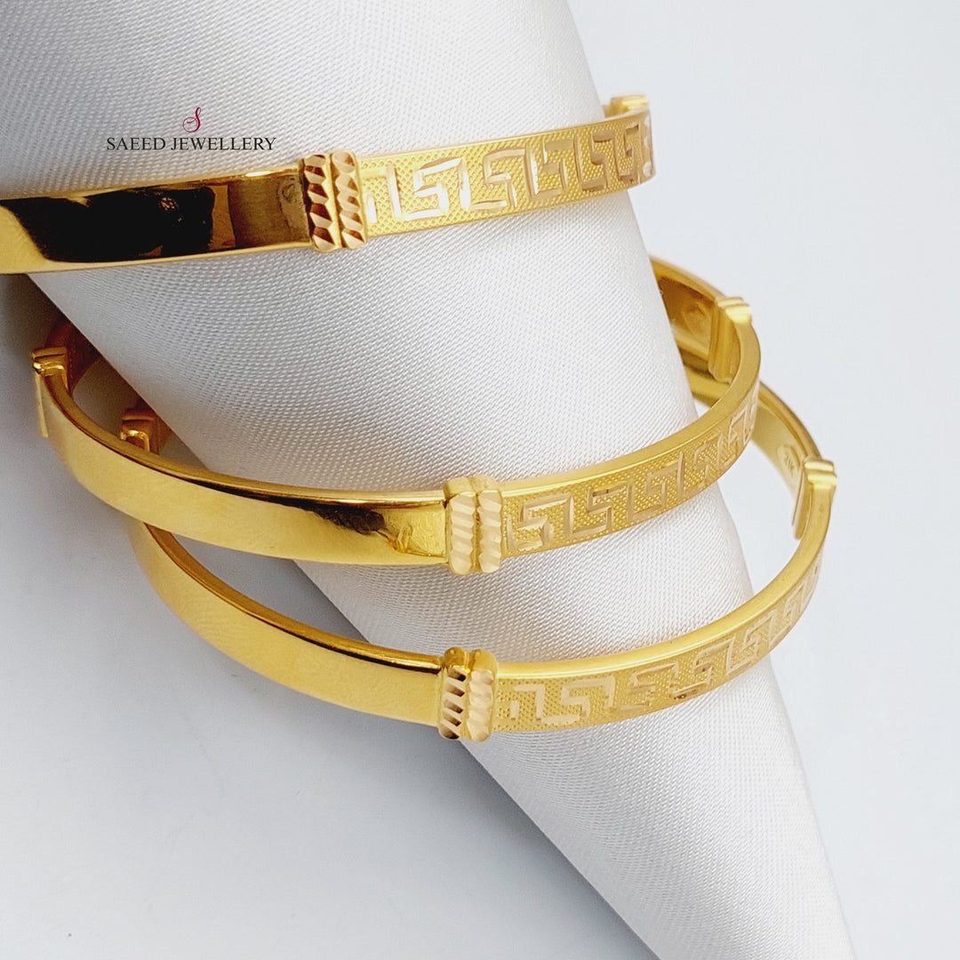 21K Fancy Bangle Made of 21K Yellow Gold by Saeed Jewelry-24062