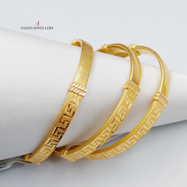 21K Fancy Bangle Made of 21K Yellow Gold by Saeed Jewelry-24062