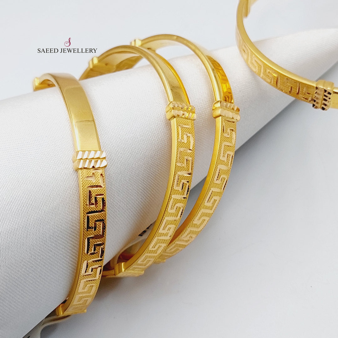 21K Fancy Bangle Made of 21K Yellow Gold by Saeed Jewelry-24062