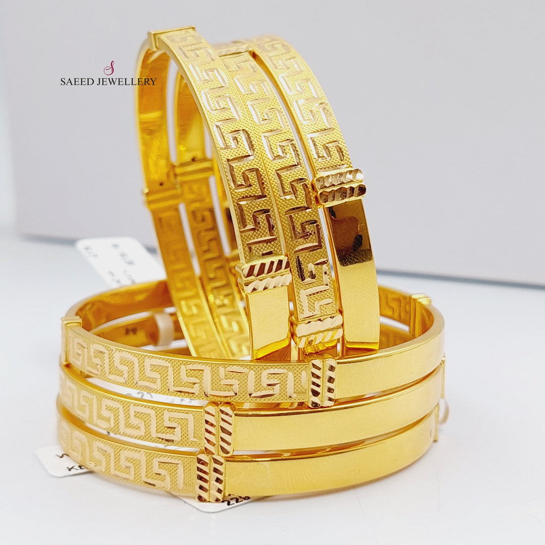 21K Fancy Bangle Made of 21K Yellow Gold by Saeed Jewelry-24062
