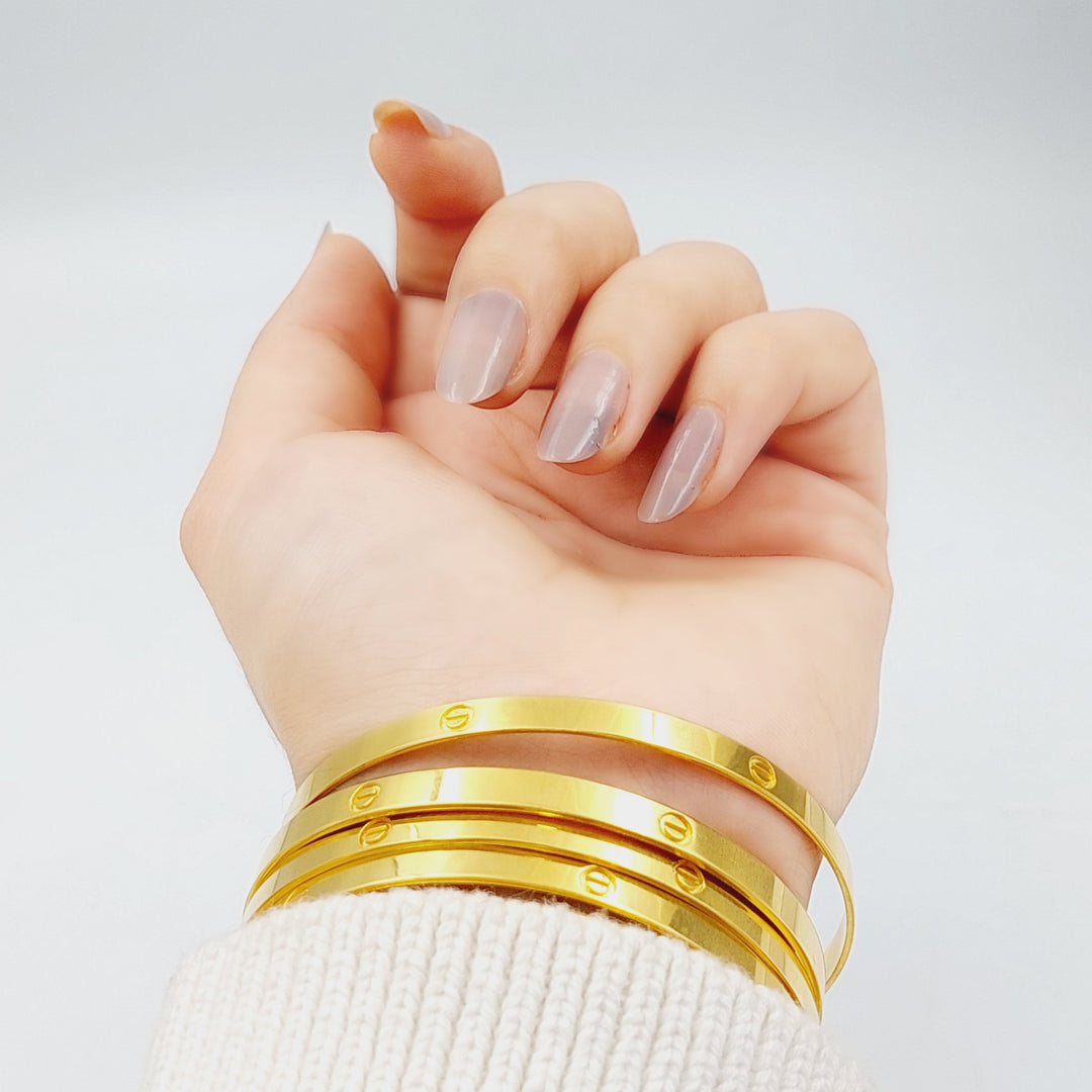 21K Gold Fancy Bangle by Saeed Jewelry - Image 2