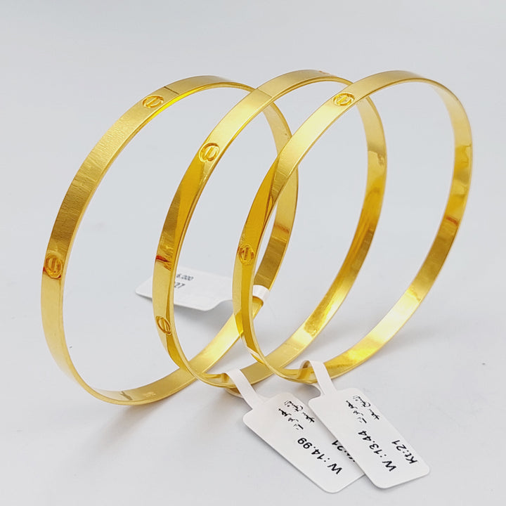 21K Gold Fancy Bangle by Saeed Jewelry - Image 4