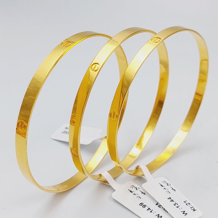 21K Gold Fancy Bangle by Saeed Jewelry - Image 1