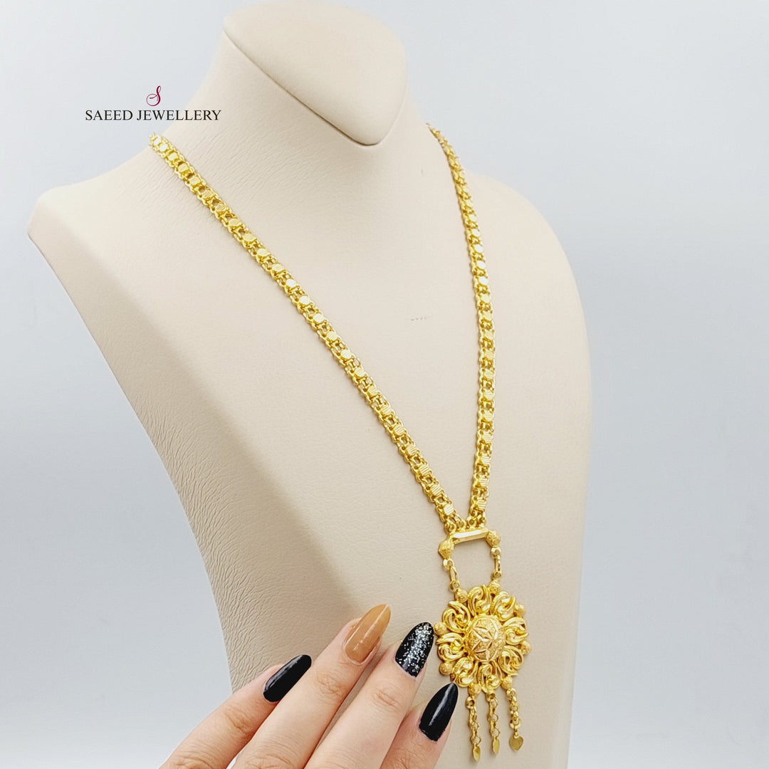 21K Gold Fancy Balls Necklace by Saeed Jewelry - Image 1