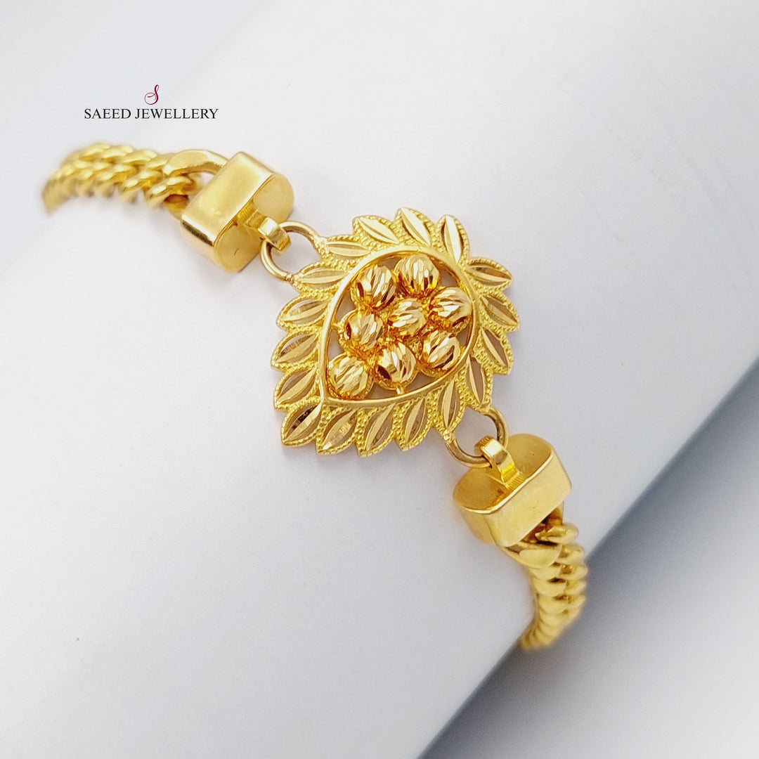 21K Gold Fancy Bracelet by Saeed Jewelry - Image 1