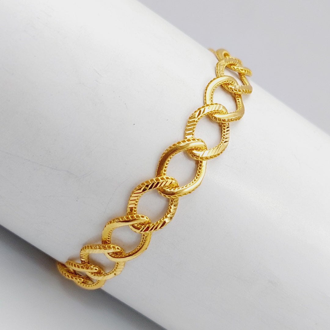 21K Gold Fancy Bracelet by Saeed Jewelry - Image 3