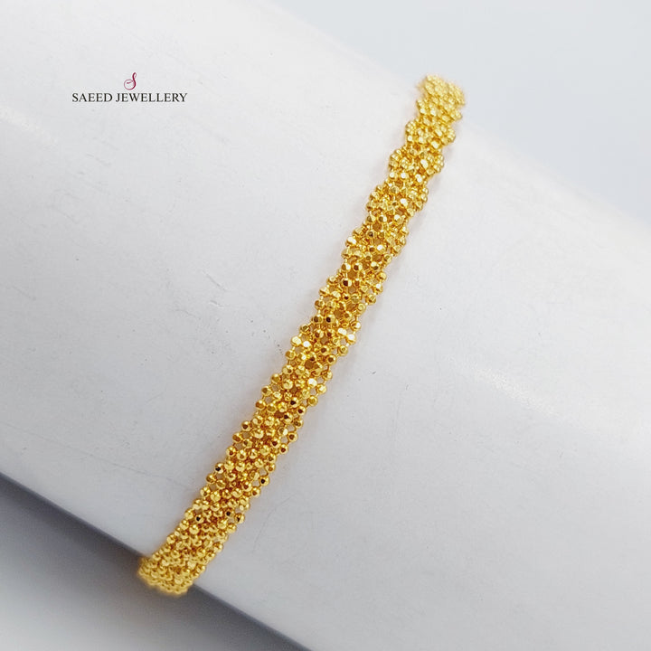 21K Gold Fancy Bracelet by Saeed Jewelry - Image 4