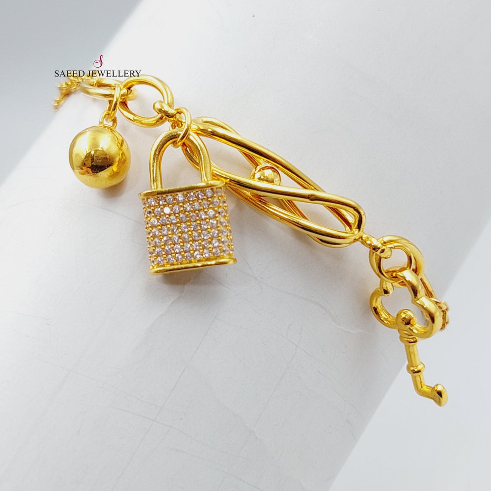 21K Gold Fancy Bracelet by Saeed Jewelry - Image 2