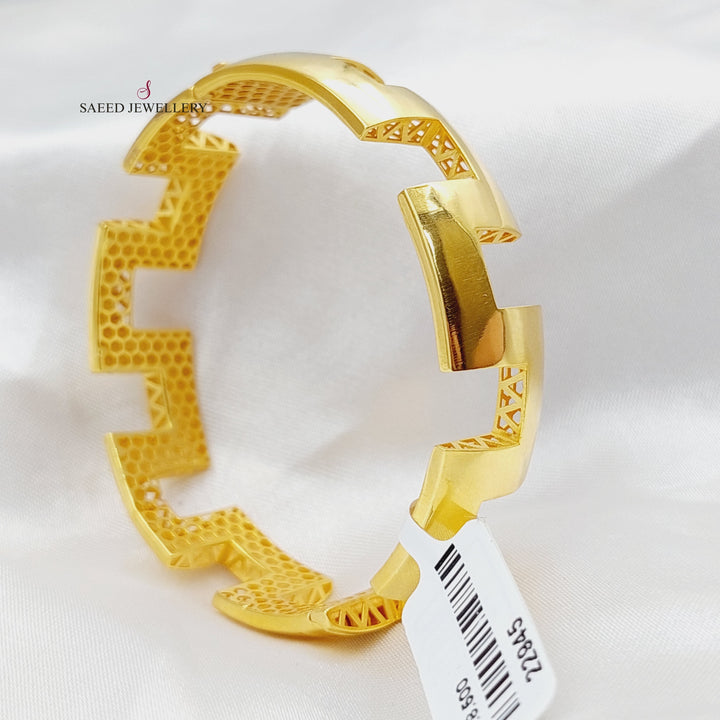 21K Gold Fancy Bracelet by Saeed Jewelry - Image 3