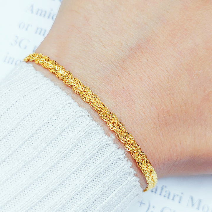 21K Gold Fancy Bracelet by Saeed Jewelry - Image 5