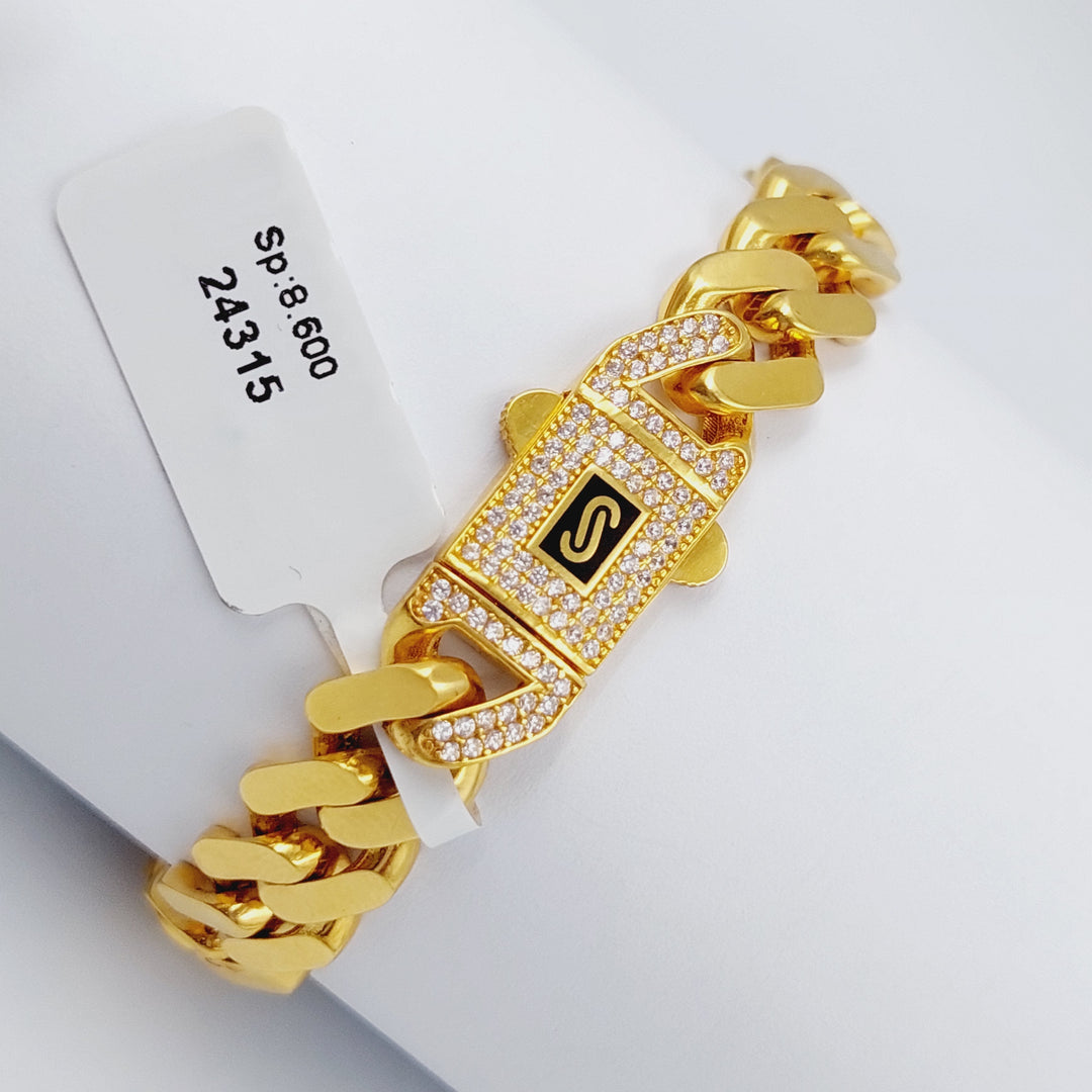 21K Gold Fancy Bracelet by Saeed Jewelry - Image 3