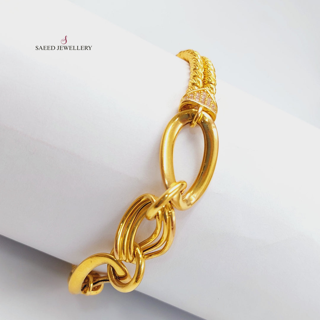 21K Gold Fancy Bracelet by Saeed Jewelry - Image 1