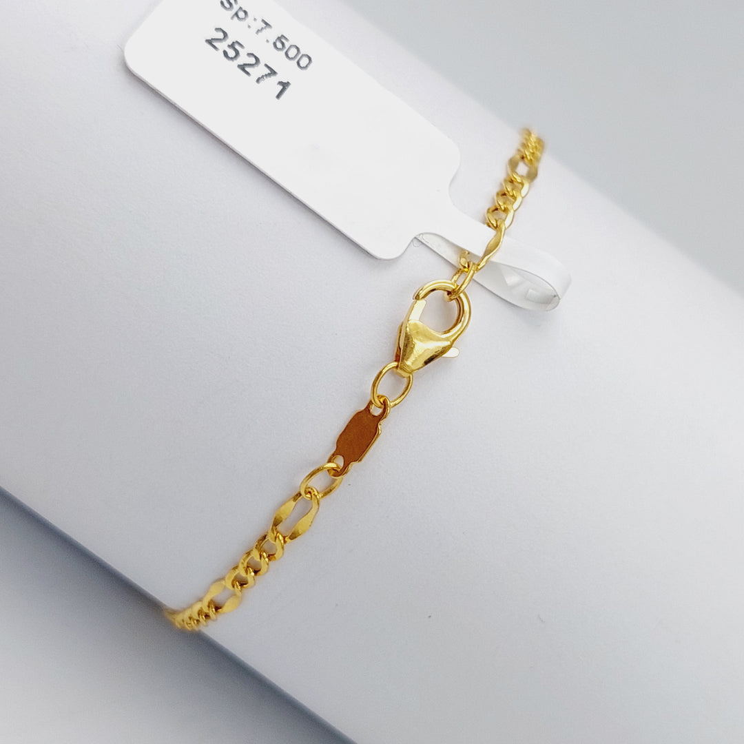 21K Gold Fancy Bracelet by Saeed Jewelry - Image 3