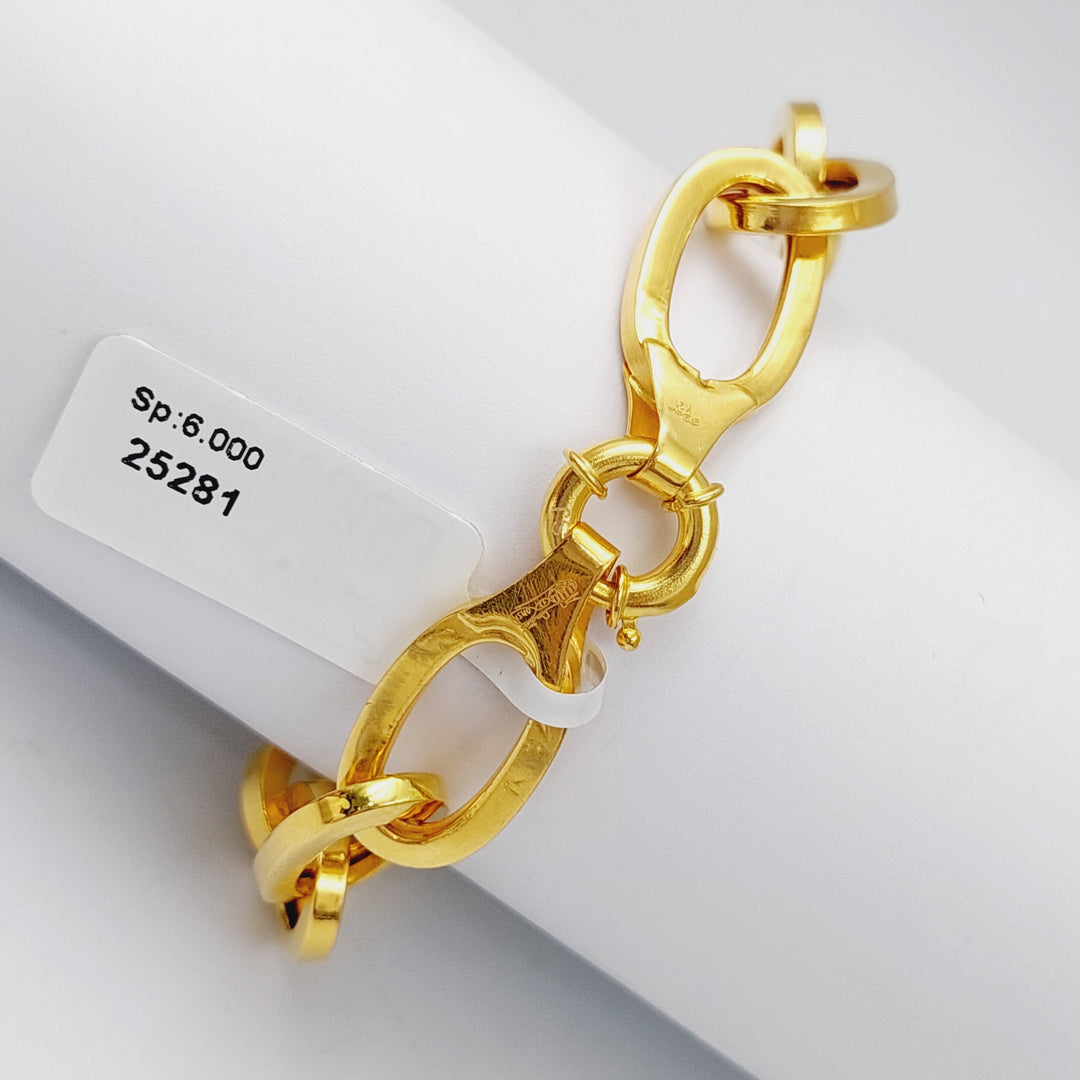 21K Gold Fancy Bracelet by Saeed Jewelry - Image 3