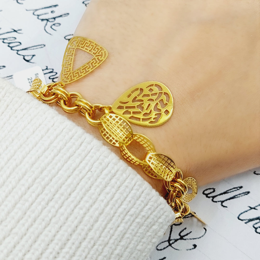 21K Gold Fancy Bracelet by Saeed Jewelry - Image 2