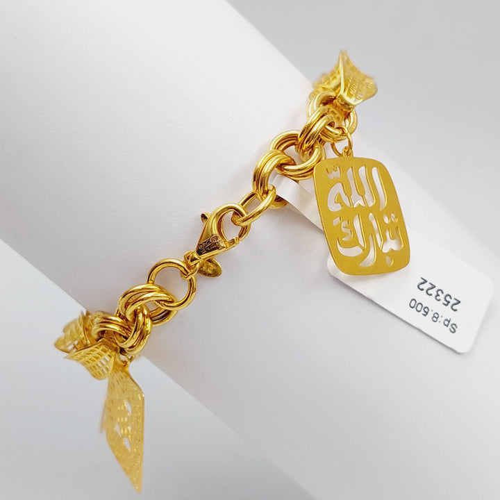 21K Gold Fancy Bracelet by Saeed Jewelry - Image 3