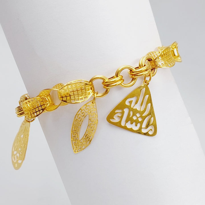 21K Gold Fancy Bracelet by Saeed Jewelry - Image 4