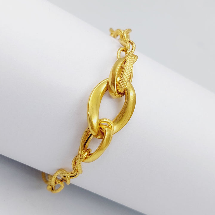 21K Gold Fancy Bracelet by Saeed Jewelry - Image 3