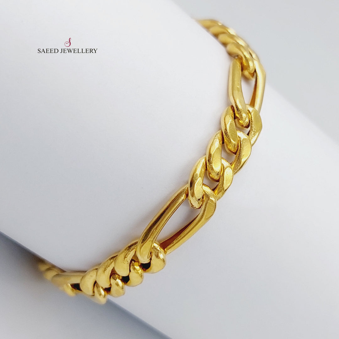 21K Gold Fancy Bracelet by Saeed Jewelry - Image 3