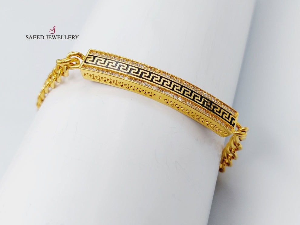 21K Gold Fancy Bracelet by Saeed Jewelry - Image 3