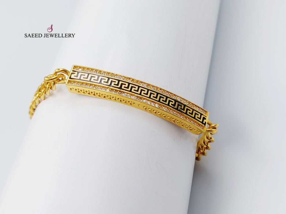 21K Fancy Bracelet Made of 21K Yellow Gold by Saeed Jewelry-26231