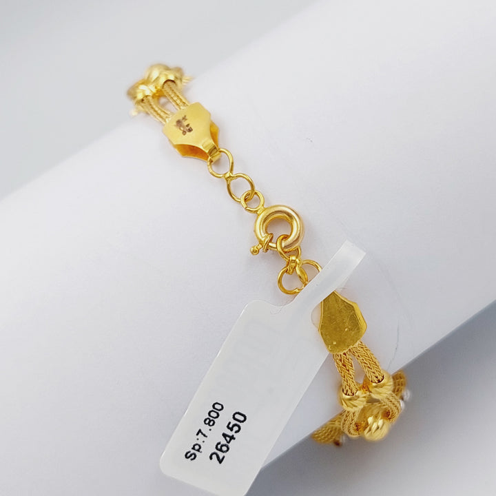 21K Gold Fancy Bracelet by Saeed Jewelry - Image 3