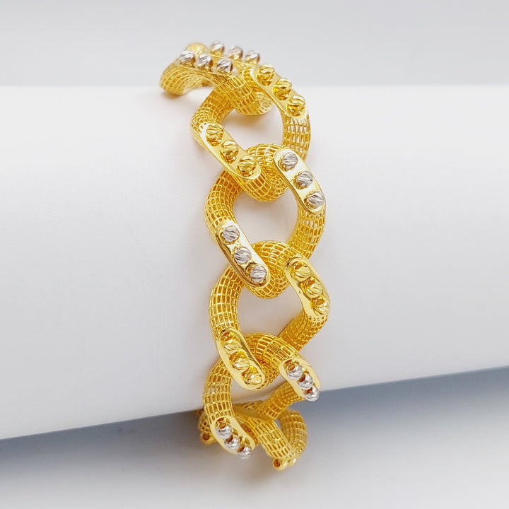 21K Gold Fancy Bracelet by Saeed Jewelry - Image 4