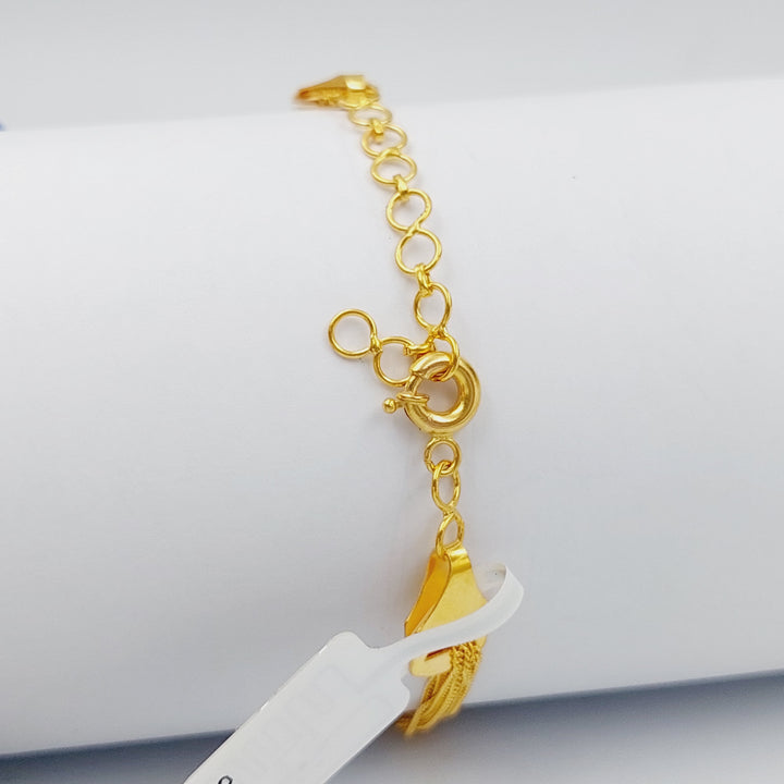 21K Fancy Bracelet Made of 21K Yellow Gold by Saeed Jewelry-26452