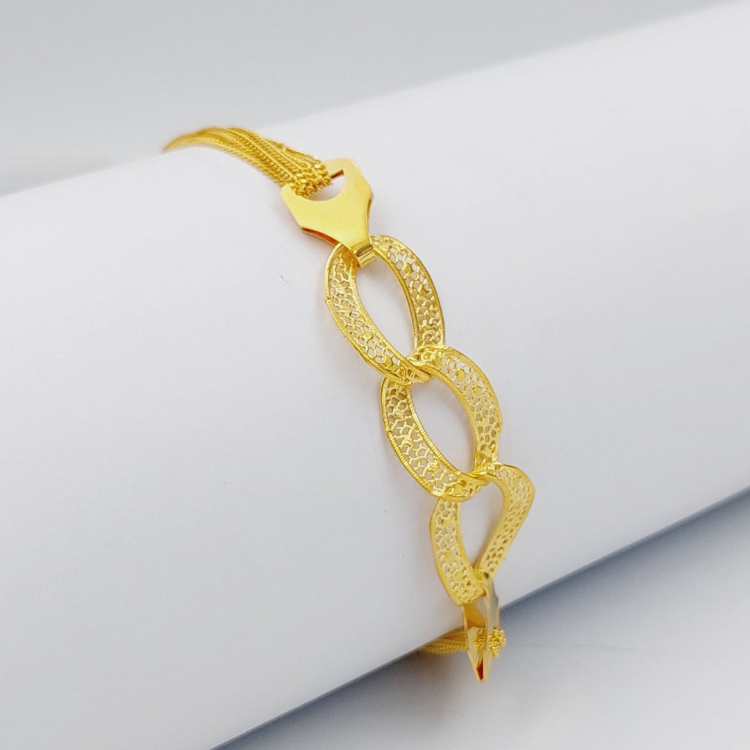 21K Fancy Bracelet Made of 21K Yellow Gold by Saeed Jewelry-26452