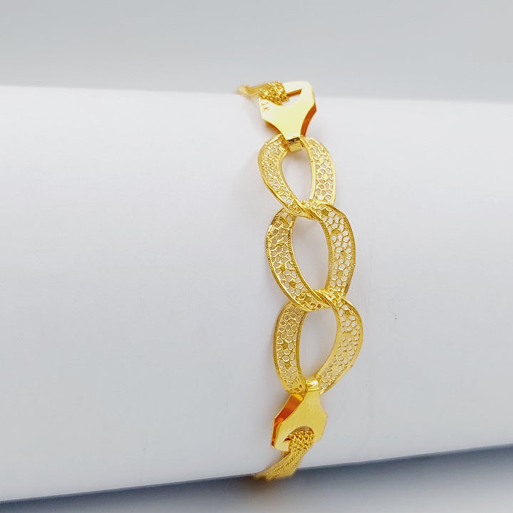 21K Fancy Bracelet Made of 21K Yellow Gold by Saeed Jewelry-26452