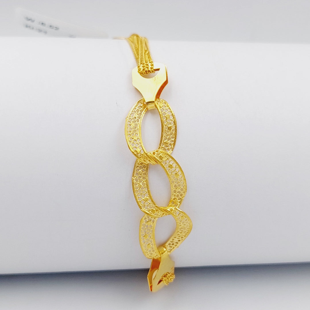 21K Fancy Bracelet Made of 21K Yellow Gold by Saeed Jewelry-26452